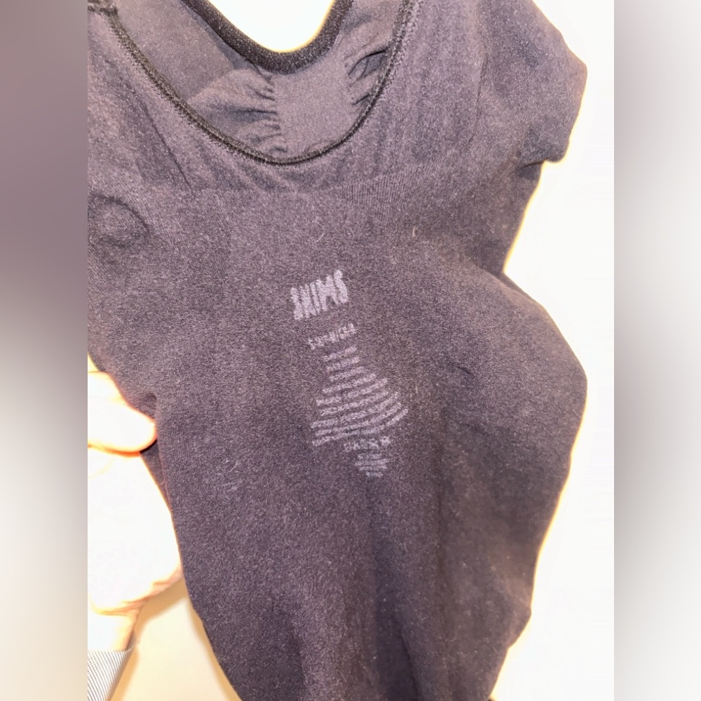 Skims black waist trimming bodysuit